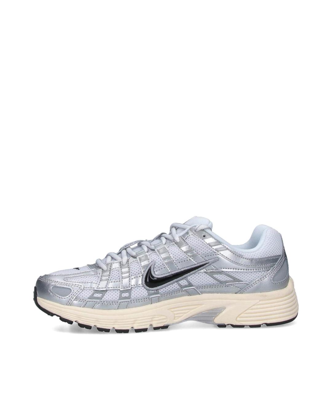 NIKE Серебряные текстильные низкие кроссовки / кеды, фото 3