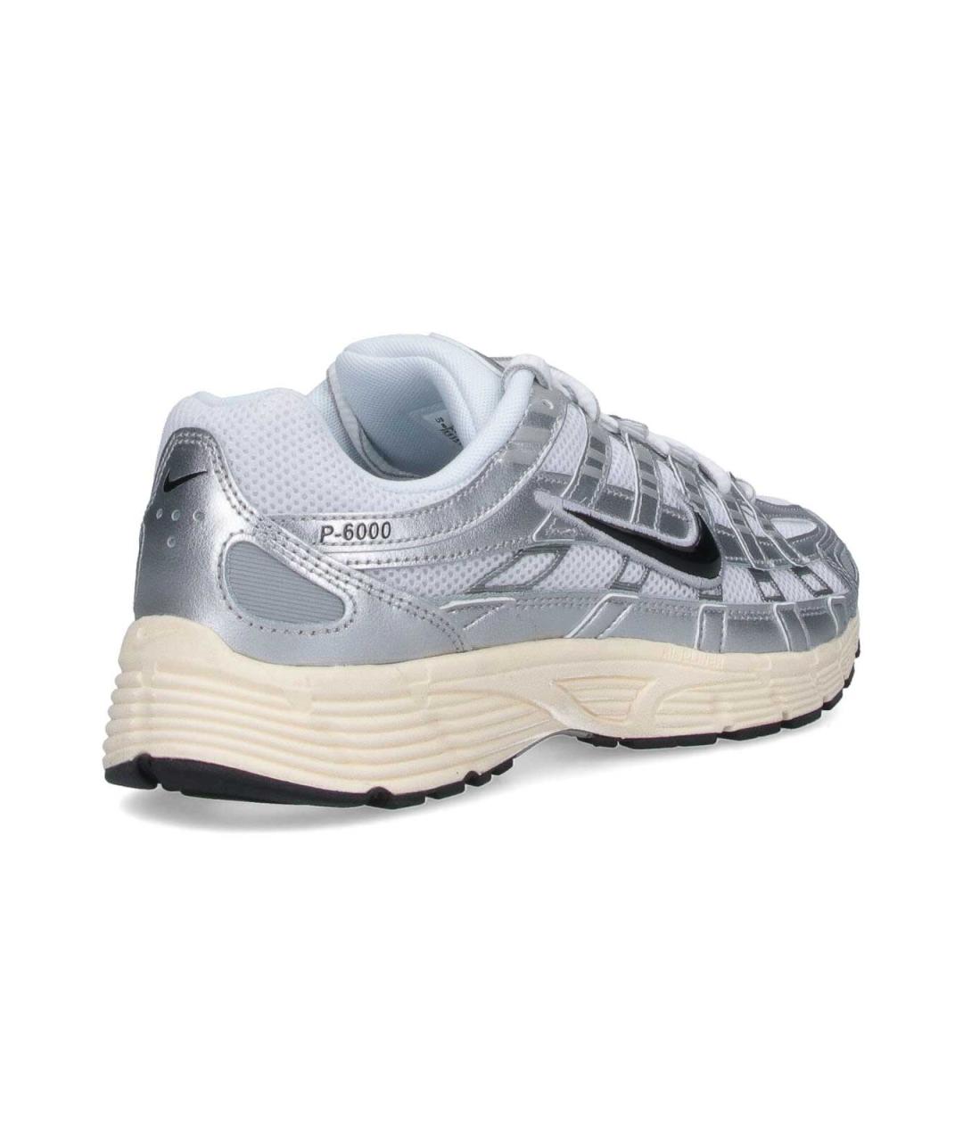 NIKE Серебряные текстильные низкие кроссовки / кеды, фото 4