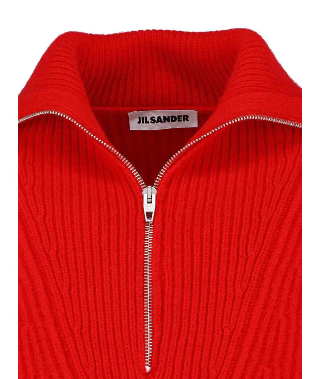 JIL SANDER Красный шерстяной джемпер / свитер, фото 3