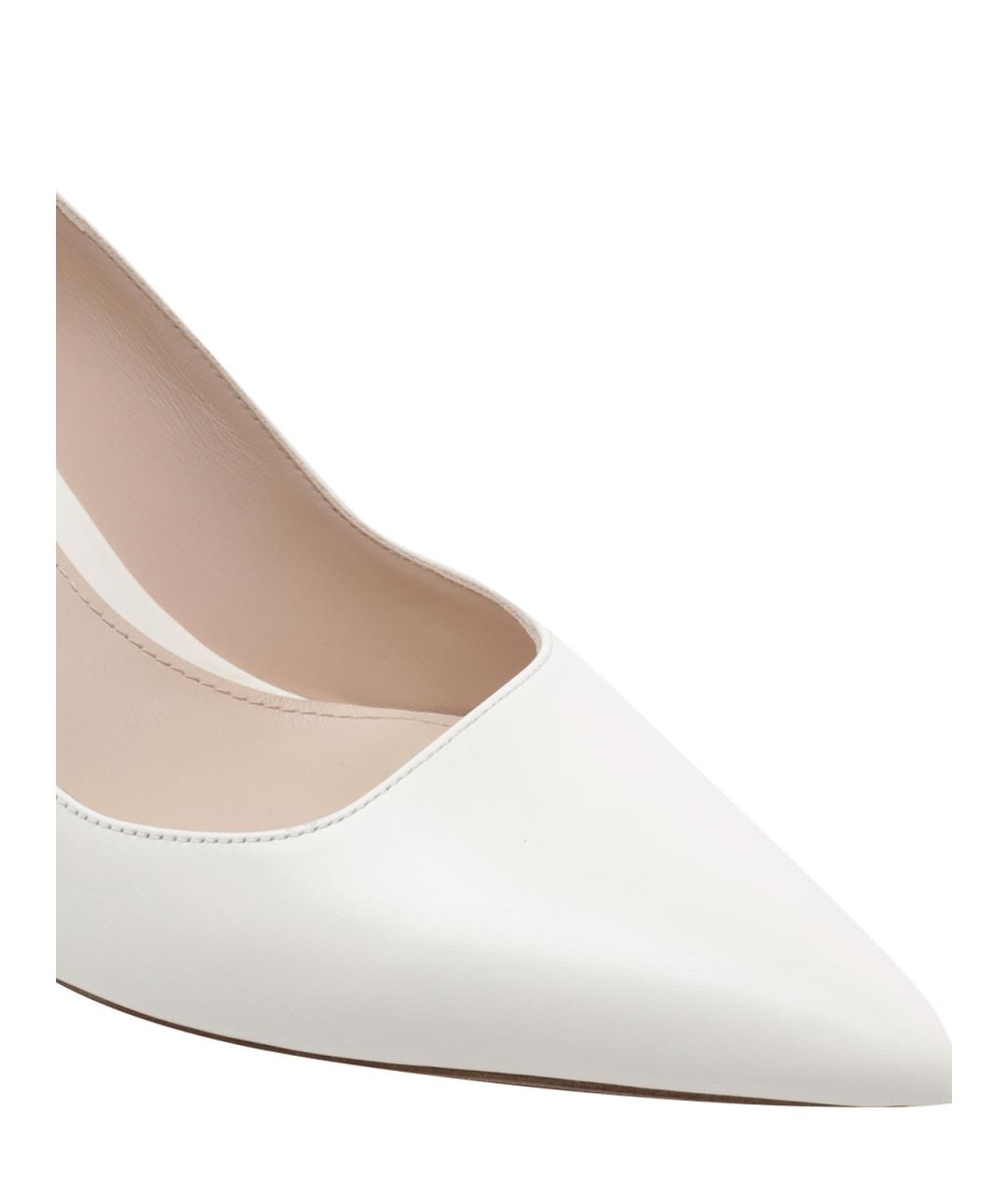 STUART WEITZMAN Белые кожаные туфли, фото 4