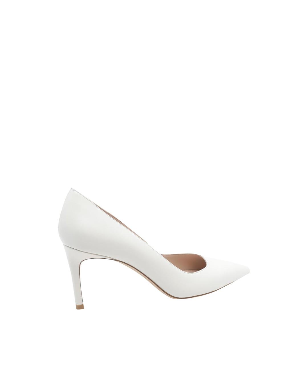 STUART WEITZMAN Белые кожаные туфли, фото 3