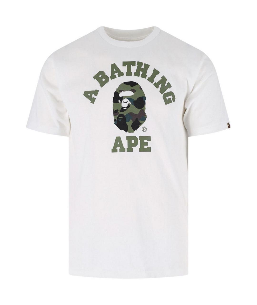 BAPE Белая хлопковая футболка, фото 1