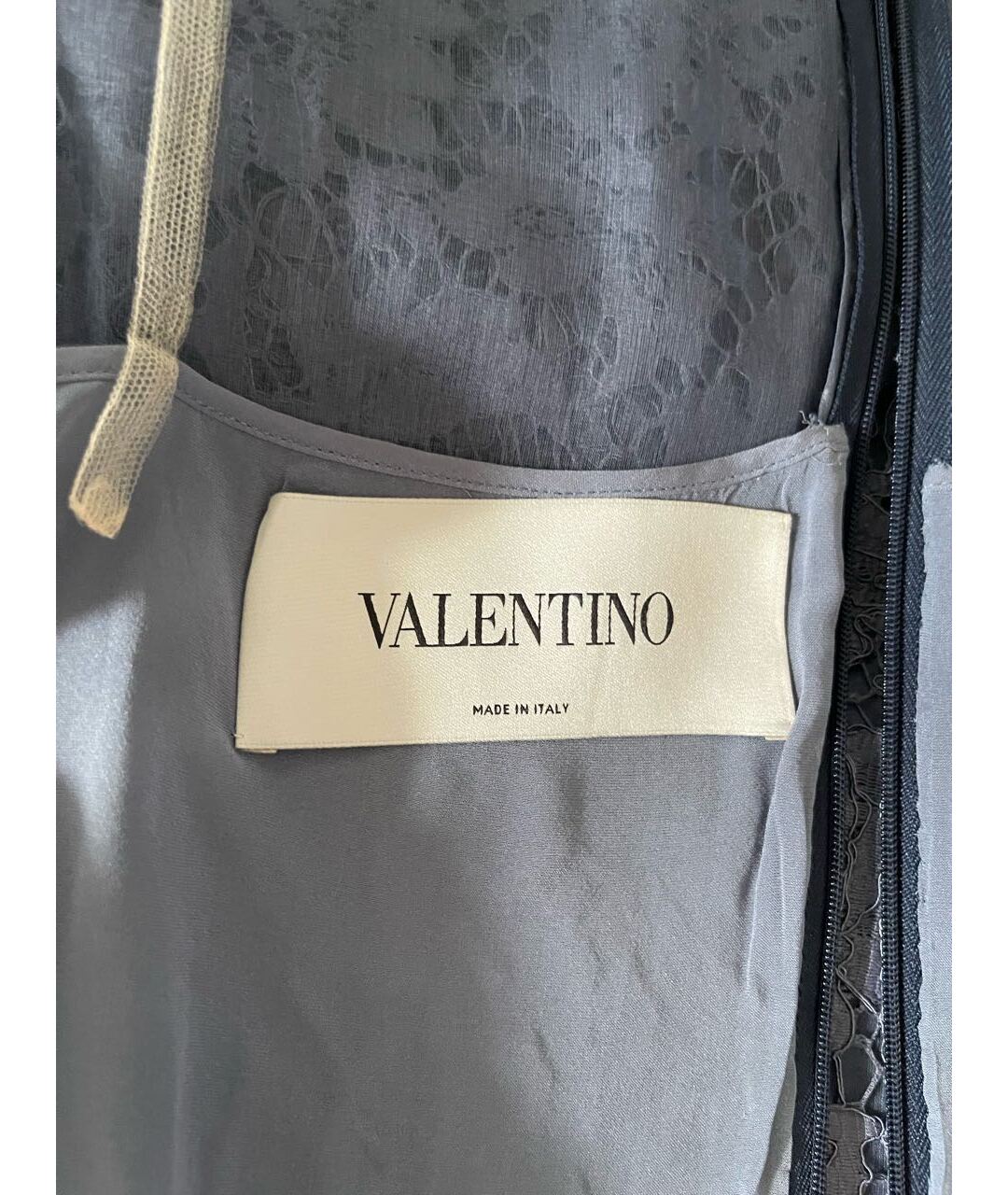 VALENTINO Голубое кружевное коктейльное платье, фото 4