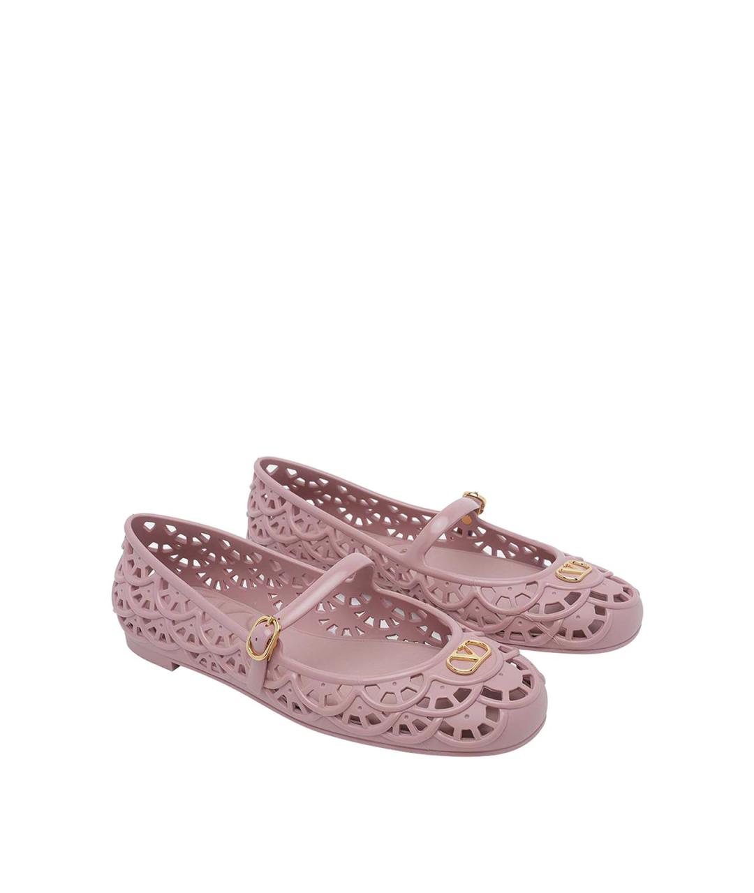 VALENTINO Розовые резиновые балетки, фото 2