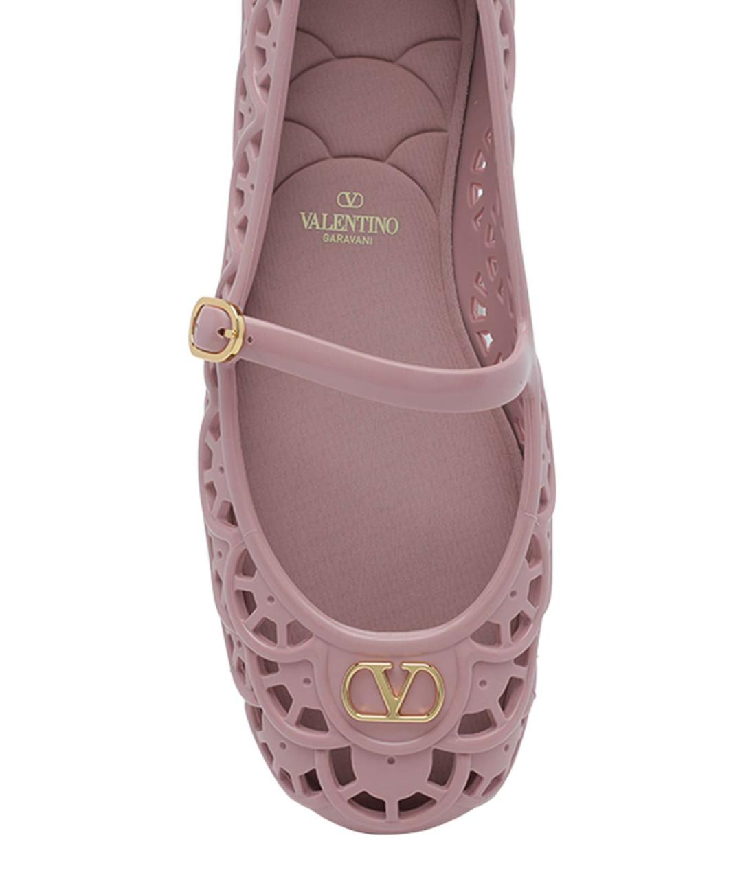 VALENTINO Розовые резиновые балетки, фото 4
