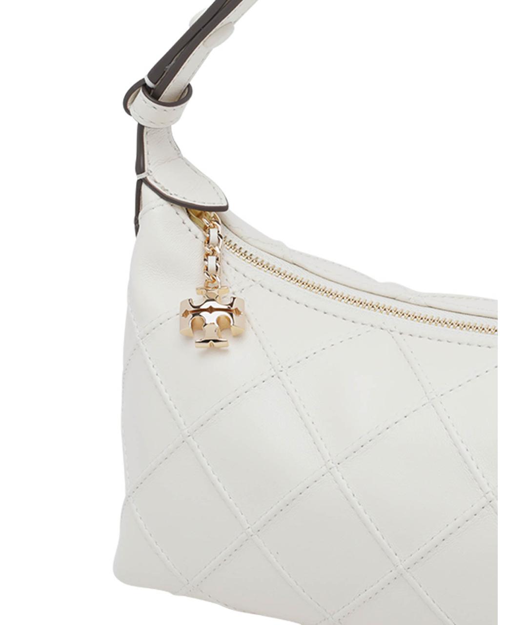 TORY BURCH Белая кожаная сумка через плечо, фото 4