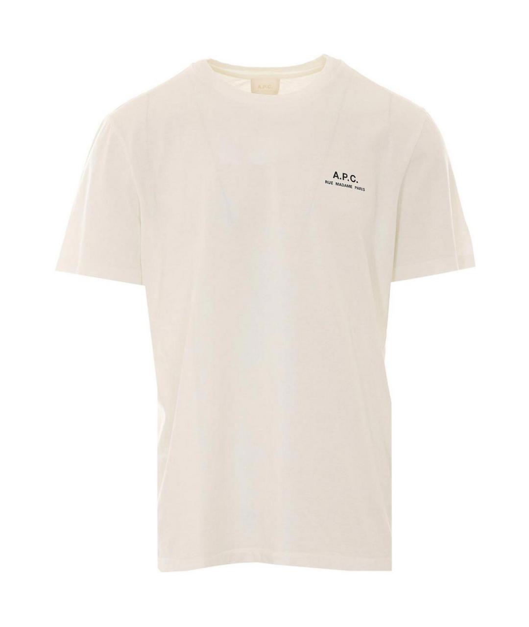 A.P.C. Белая хлопковая футболка, фото 1