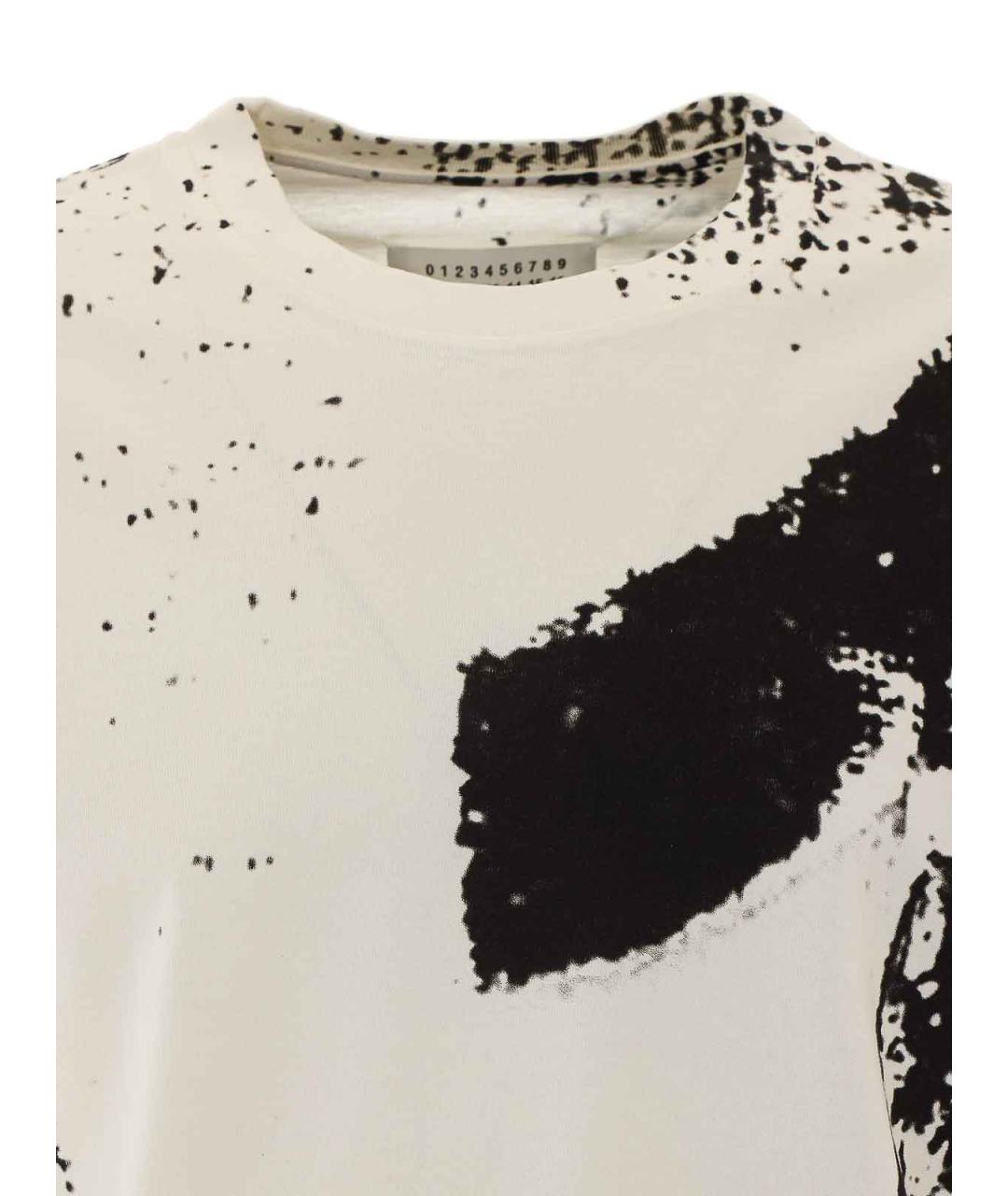 MAISON MARGIELA Белая хлопковая футболка, фото 4