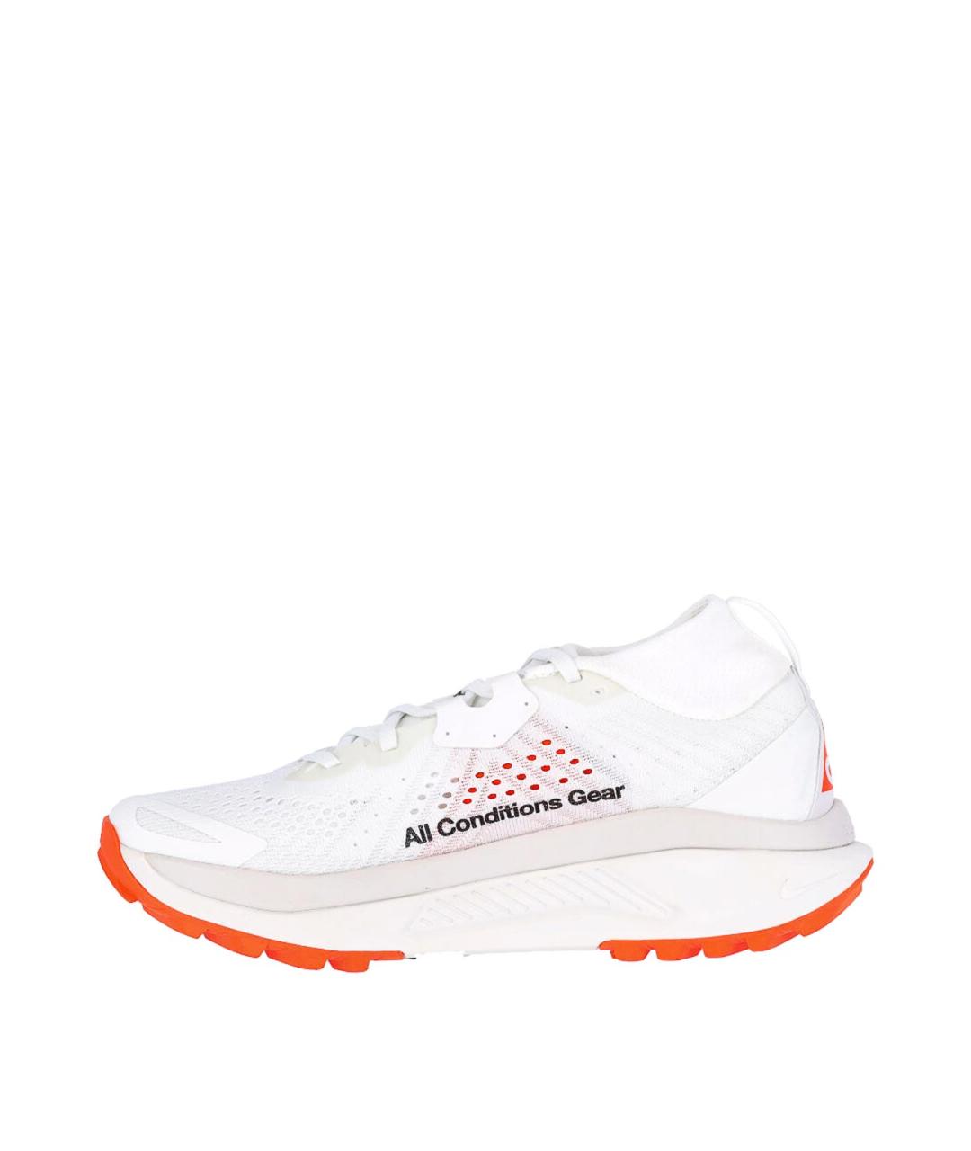 NIKE Белые текстильные низкие кроссовки / кеды, фото 3