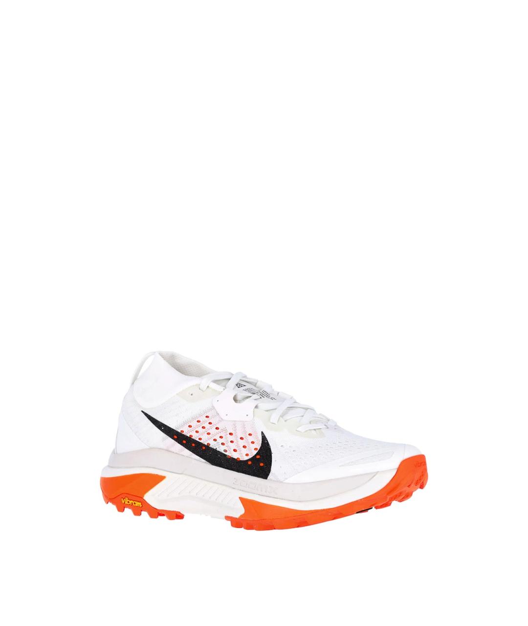NIKE Белые текстильные низкие кроссовки / кеды, фото 2