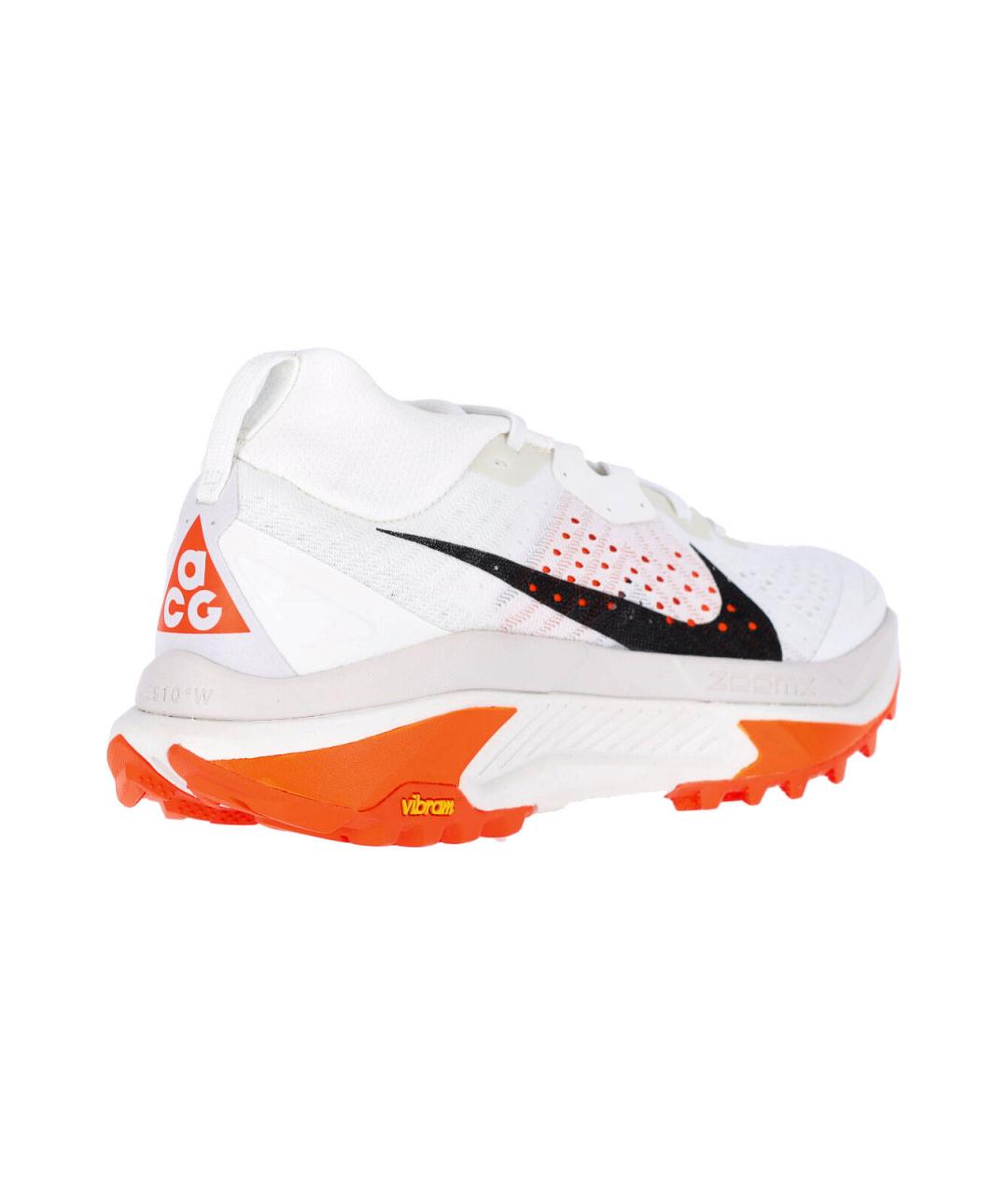 NIKE Белые текстильные низкие кроссовки / кеды, фото 4