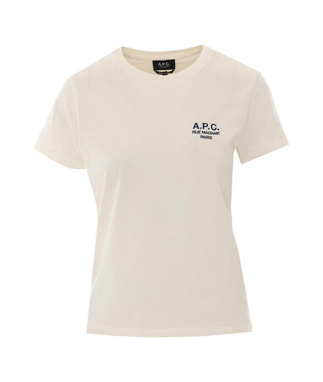 A.P.C. Белая хлопковая футболка, фото 1
