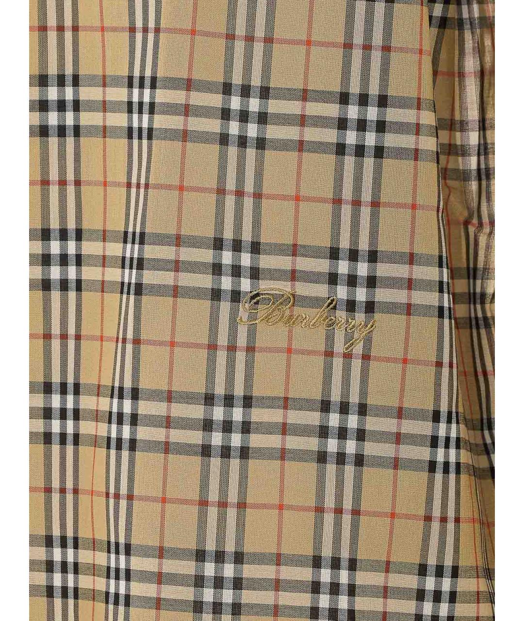 BURBERRY Бежевая хлопковая кэжуал рубашка, фото 3