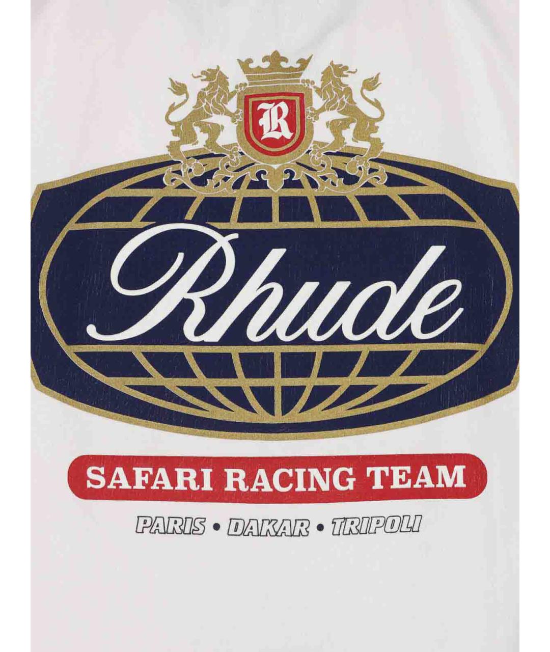 RHUDE Белая хлопковая футболка, фото 3