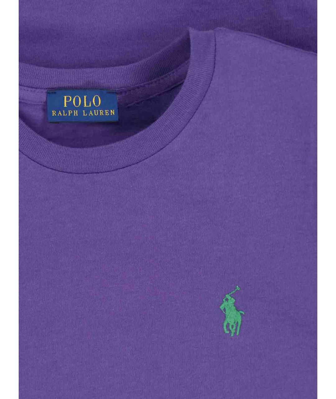 POLO RALPH LAUREN Фиолетовая хлопковая футболка, фото 3
