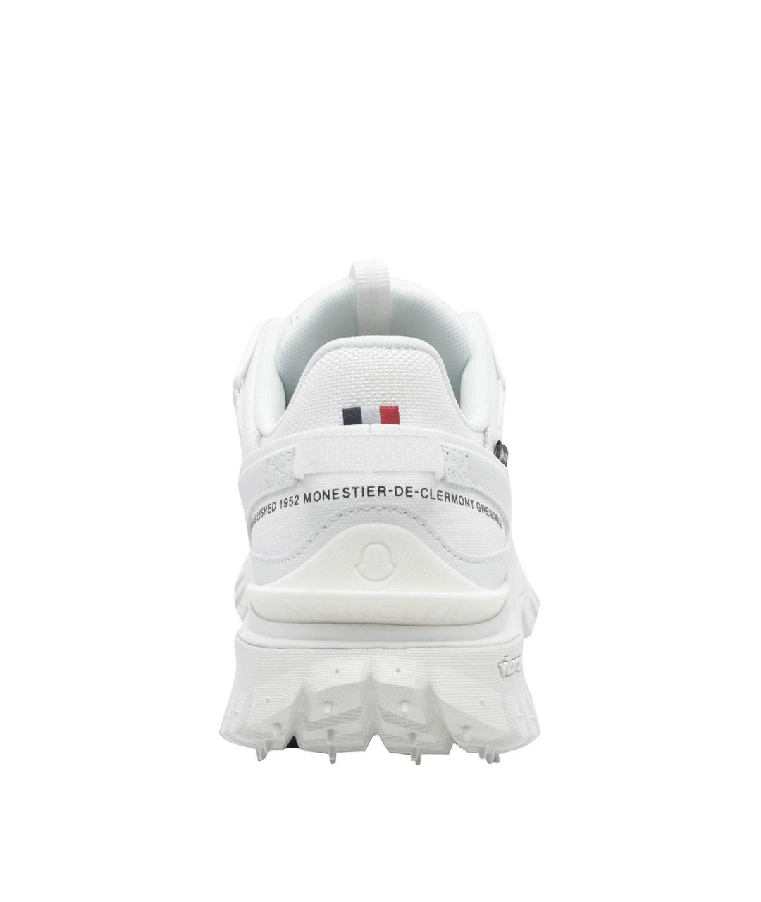 MONCLER Белые кожаные кроссовки, фото 4