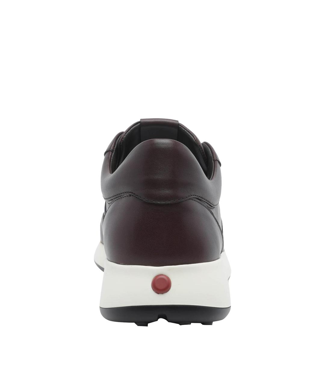 TOD'S Коричневые кожаные низкие кроссовки / кеды, фото 4
