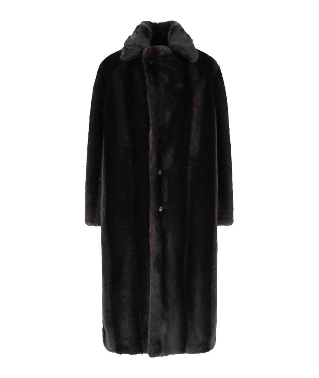 MM6 MAISON MARGIELA Коричневая полиэстеровая шуба, фото 1