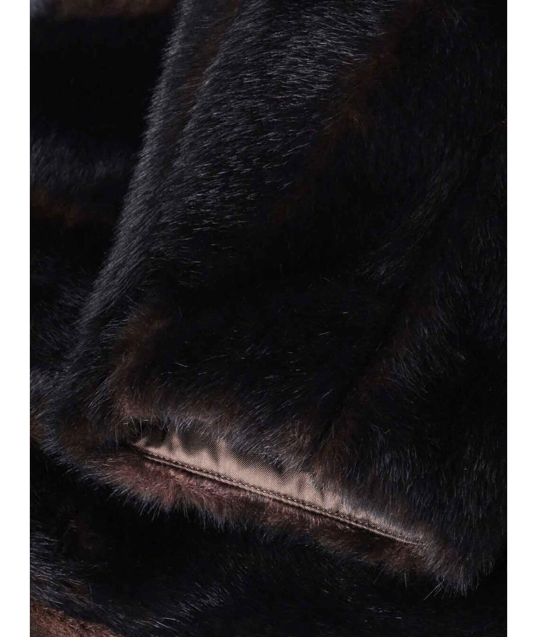 MM6 MAISON MARGIELA Коричневая полиэстеровая шуба, фото 5