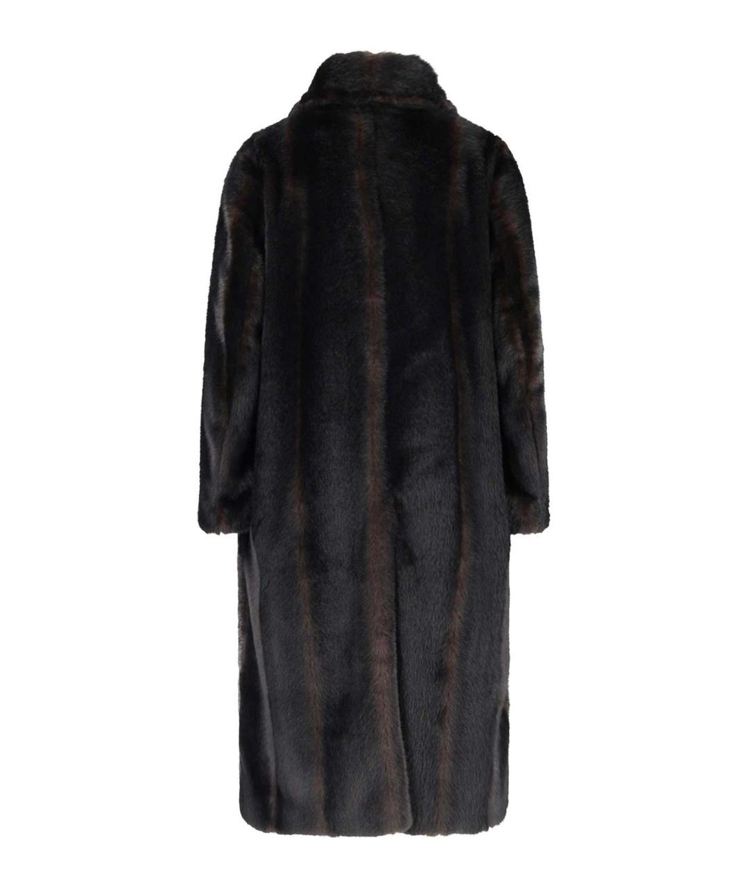 MM6 MAISON MARGIELA Коричневая полиэстеровая шуба, фото 2