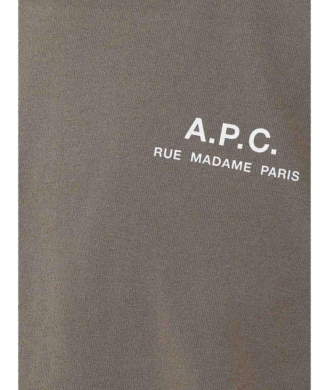 A.P.C. Серая хлопковая футболка, фото 3