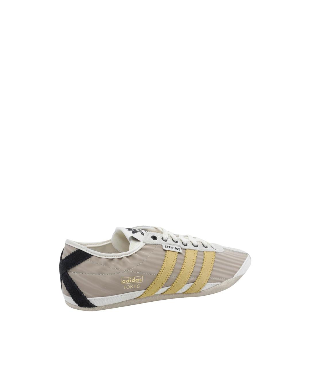 ADIDAS Бежевые кожаные низкие кроссовки / кеды, фото 3