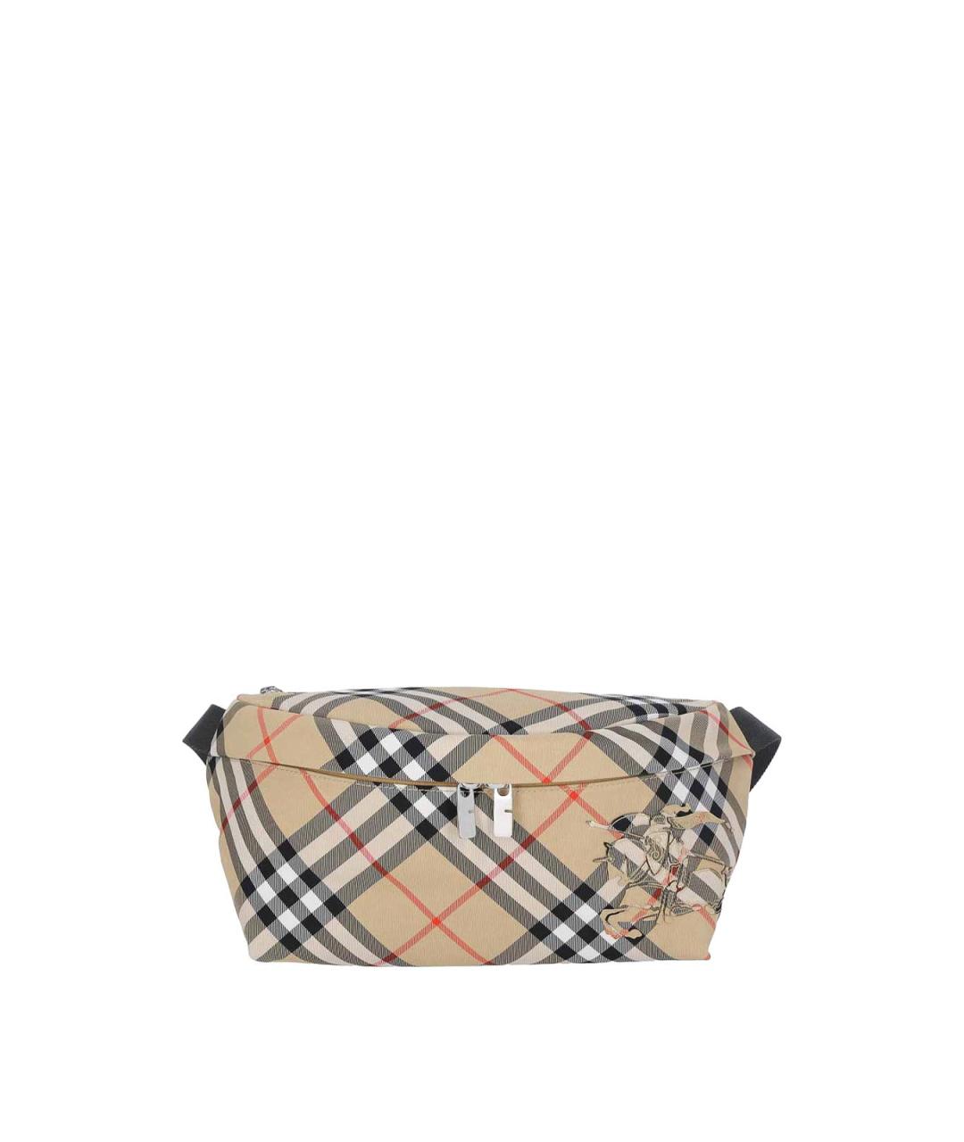 BURBERRY Бежевая тканевая поясная сумка, фото 1