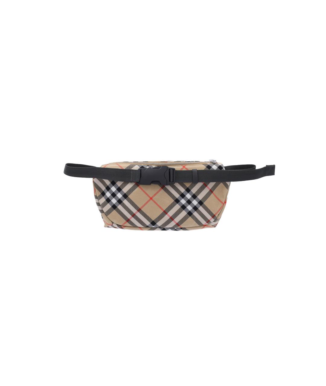BURBERRY Бежевая тканевая поясная сумка, фото 3