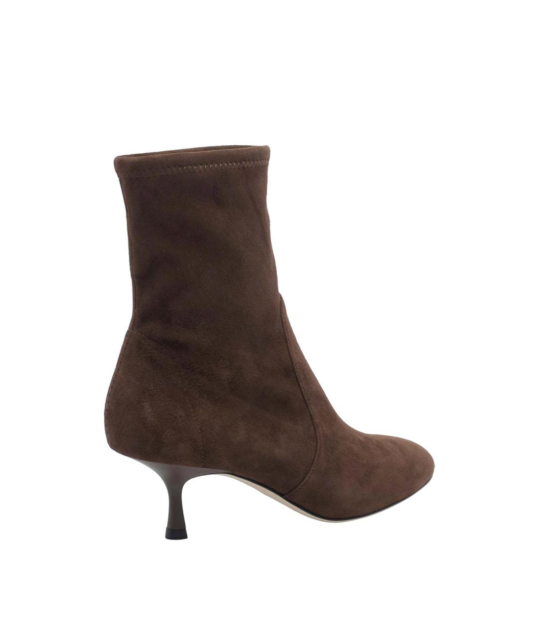 STUART WEITZMAN Коричневые замшевые ботильоны, фото 3