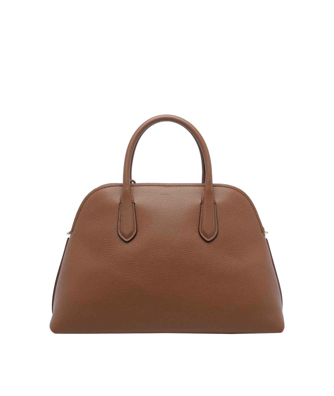 MICHAEL MICHAEL KORS Коричневая кожаная сумка с короткими ручками, фото 3