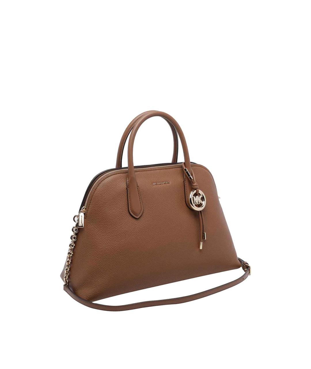 MICHAEL MICHAEL KORS Коричневая кожаная сумка с короткими ручками, фото 2