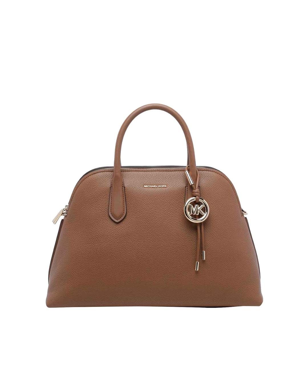 MICHAEL MICHAEL KORS Коричневая кожаная сумка с короткими ручками, фото 1