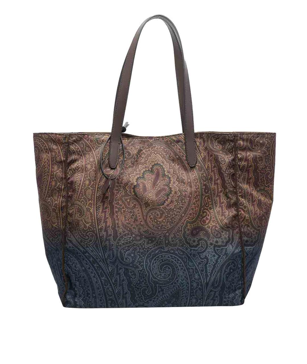 ETRO Коричневая синтетическая сумка тоут, фото 1