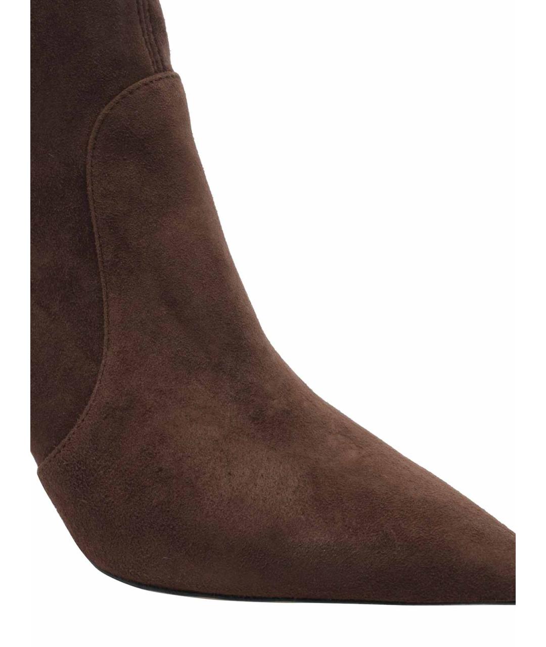 STUART WEITZMAN Коричневые замшевые ботильоны, фото 4