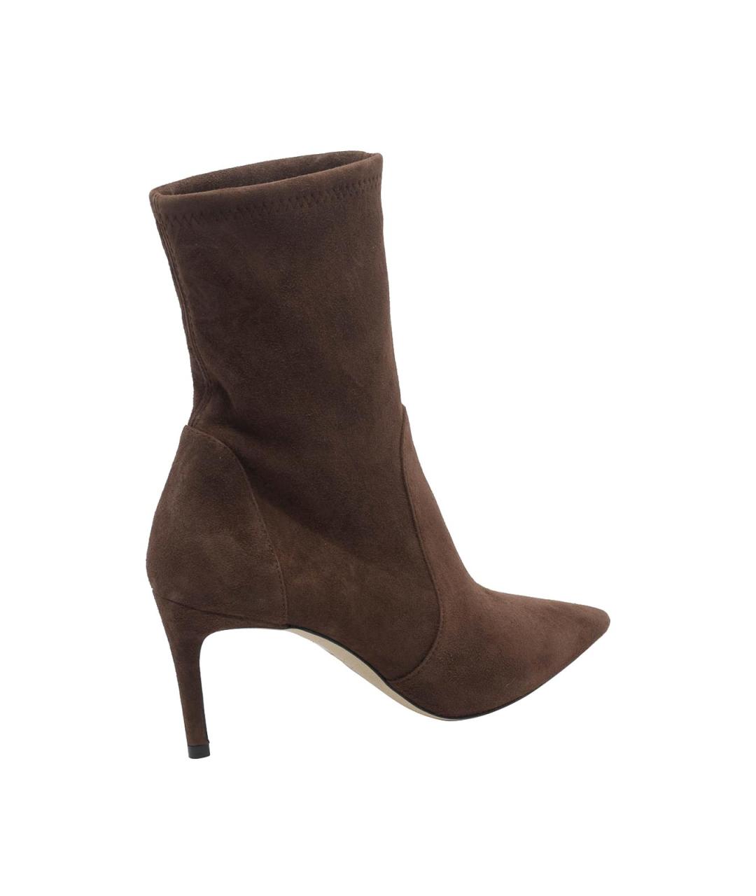 STUART WEITZMAN Коричневые замшевые ботильоны, фото 3