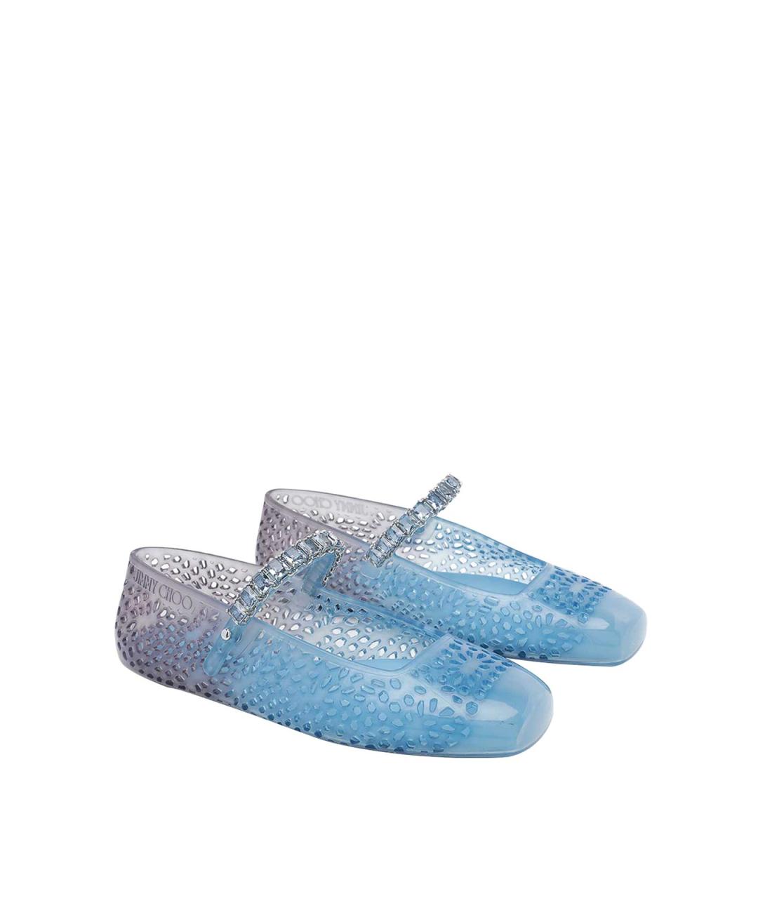 JIMMY CHOO Синие резиновые балетки, фото 2