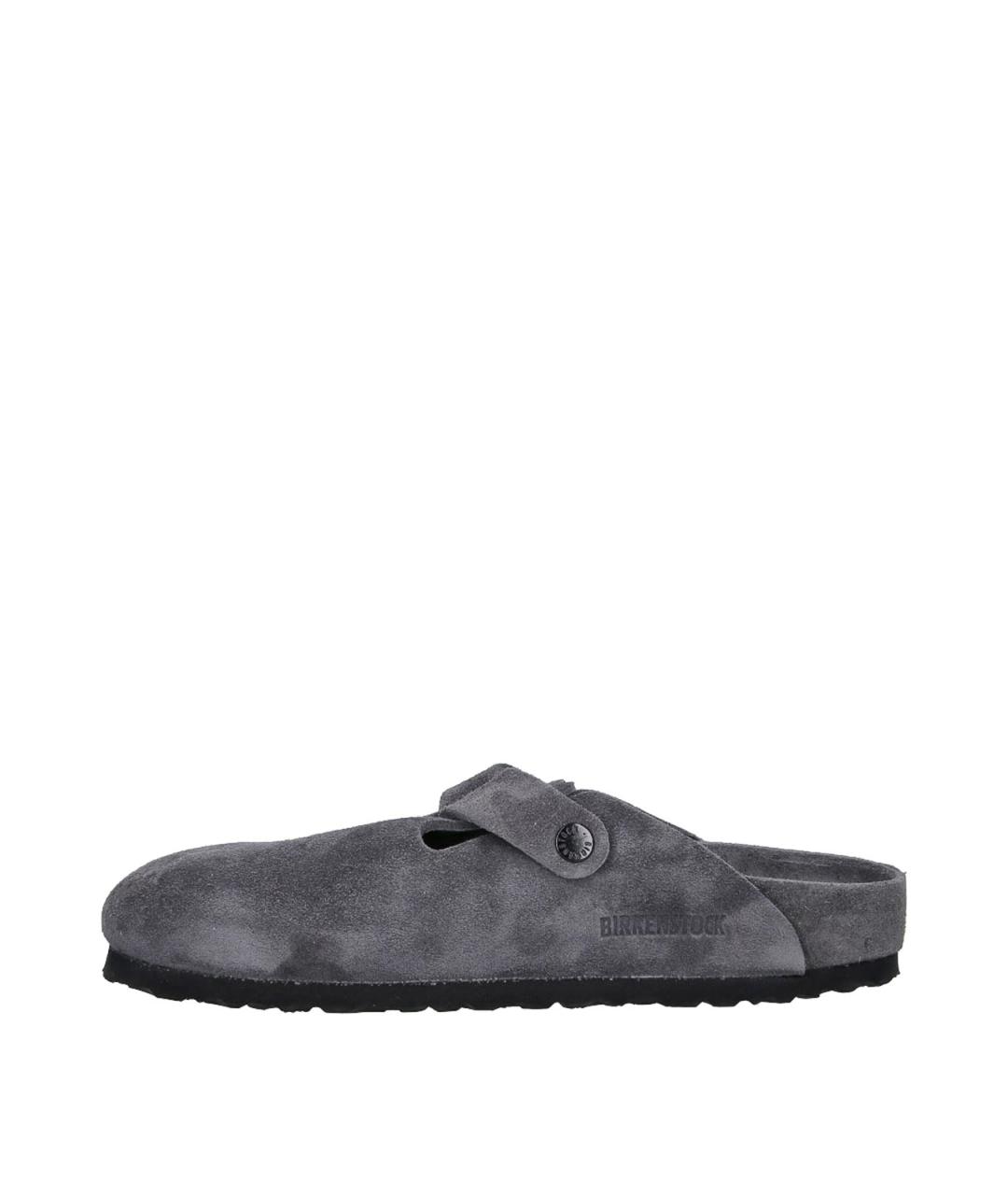 BIRKENSTOCK Серые замшевые сабо, фото 3