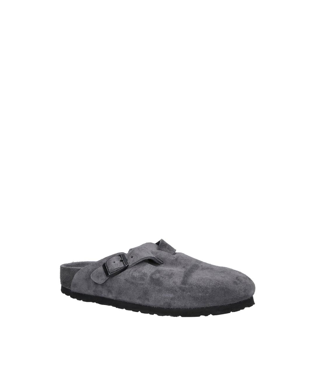 BIRKENSTOCK Серые замшевые сабо, фото 2