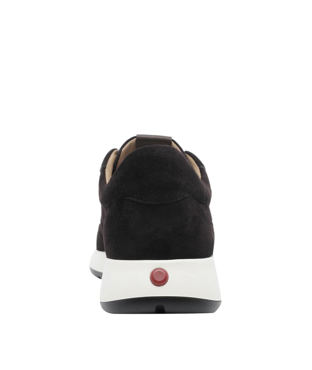 TOD'S Коричневые замшевые низкие кроссовки / кеды, фото 4