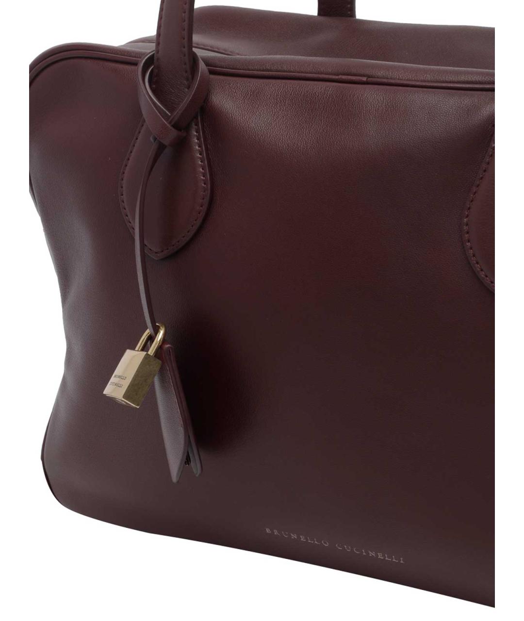 BRUNELLO CUCINELLI Коричневая кожаная сумка тоут, фото 4