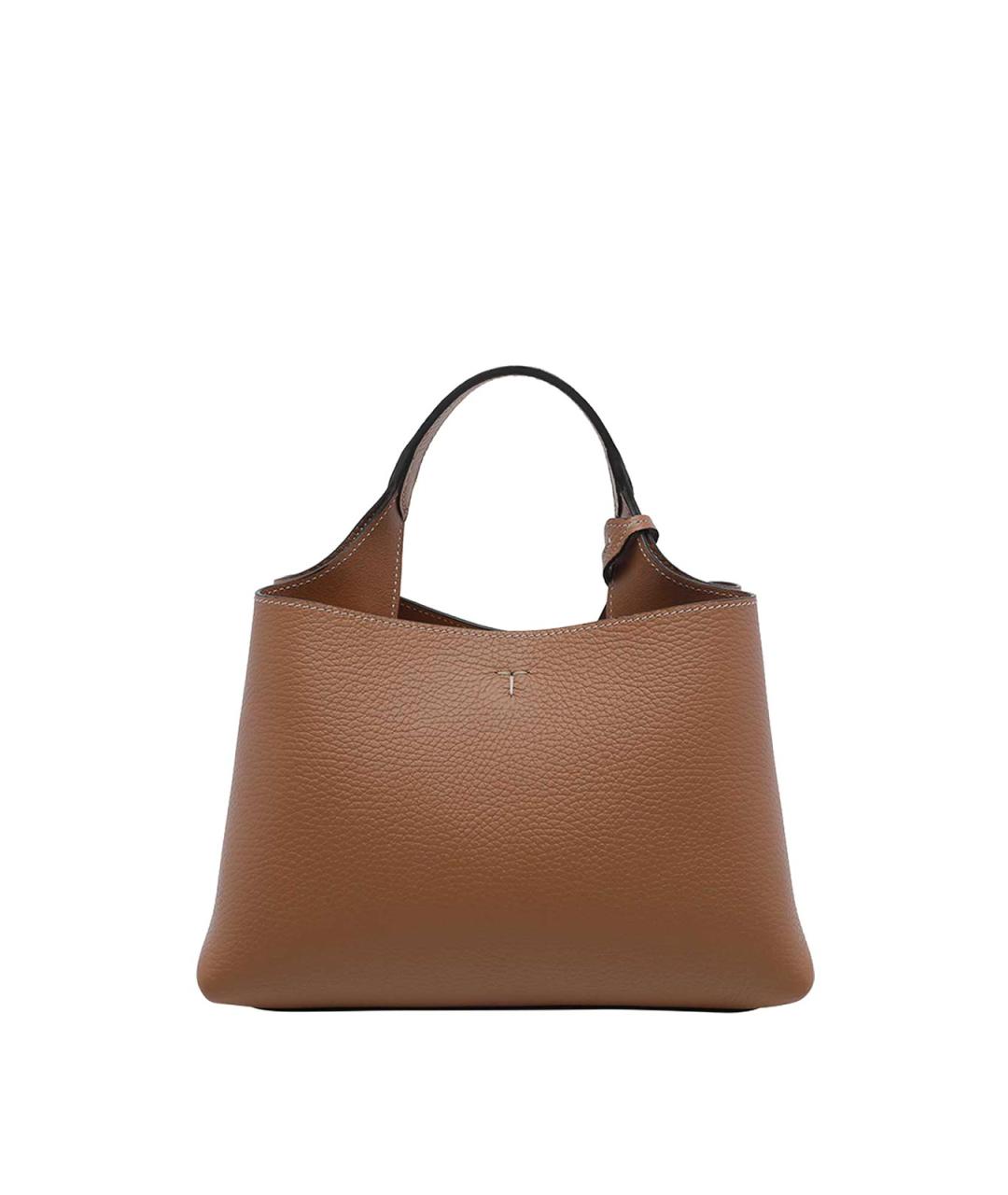 TOD'S Коричневая кожаная сумка тоут, фото 3