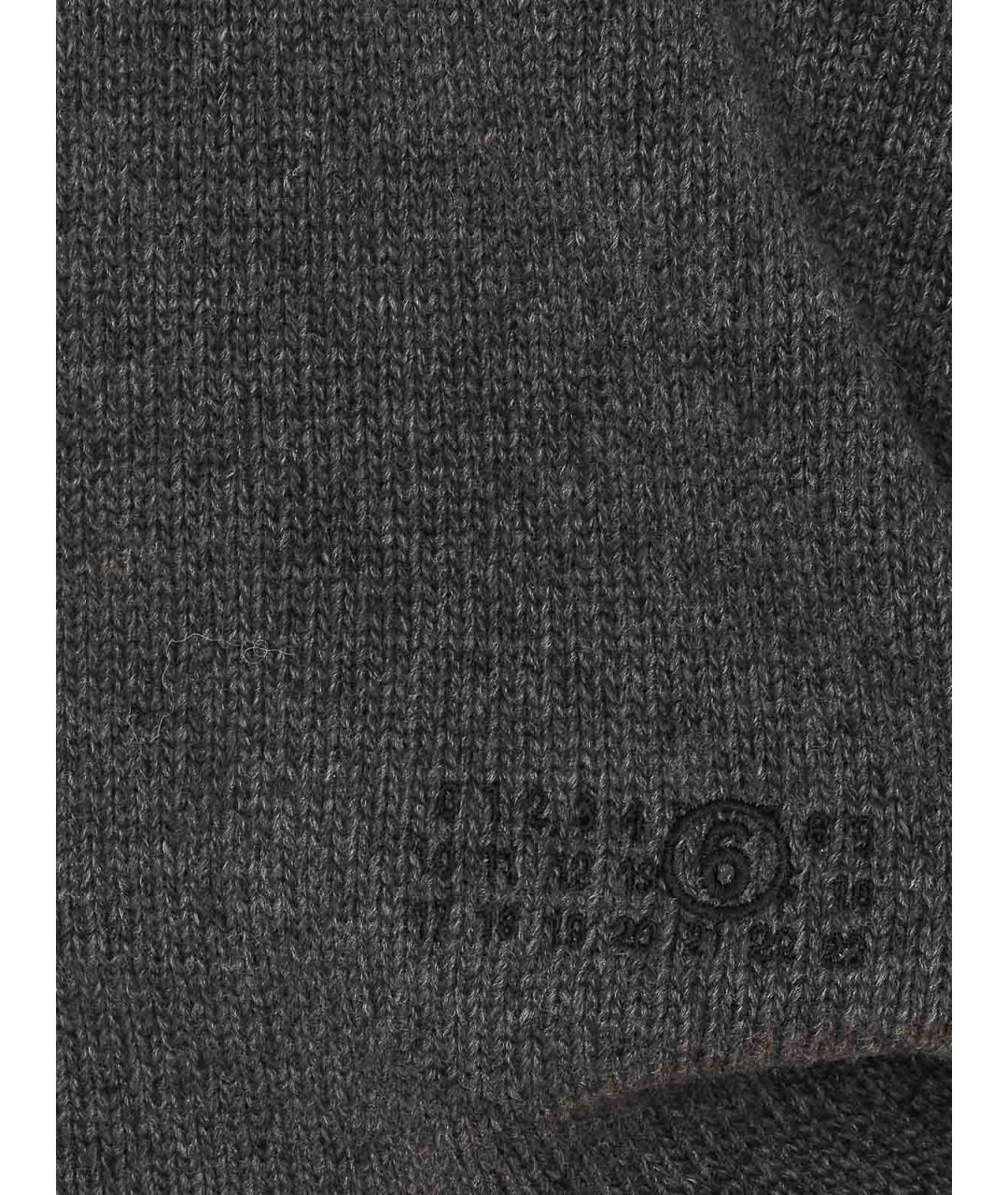 MM6 MAISON MARGIELA Серое шерстяное повседневное платье, фото 3