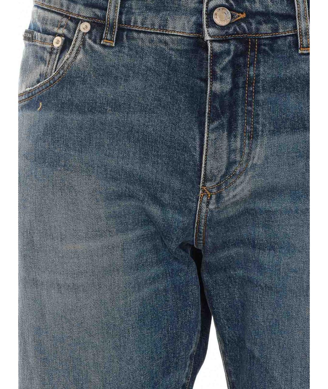 DOLCE&GABBANA Синие хлопковые джинсы скинни, фото 4