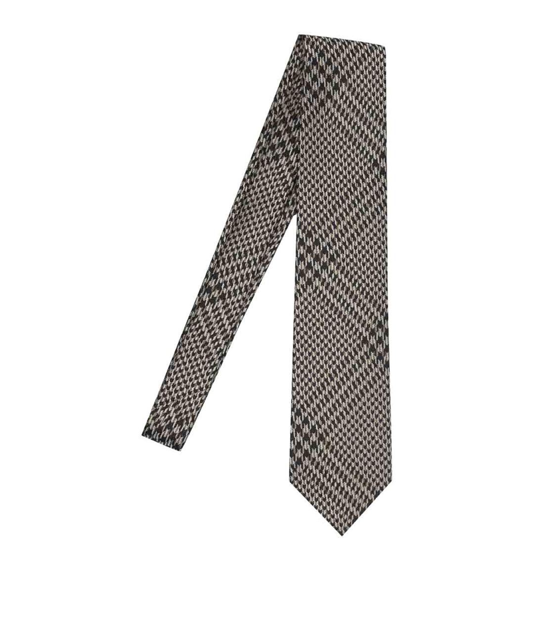 TOM FORD Серый шелковый галстук, фото 1