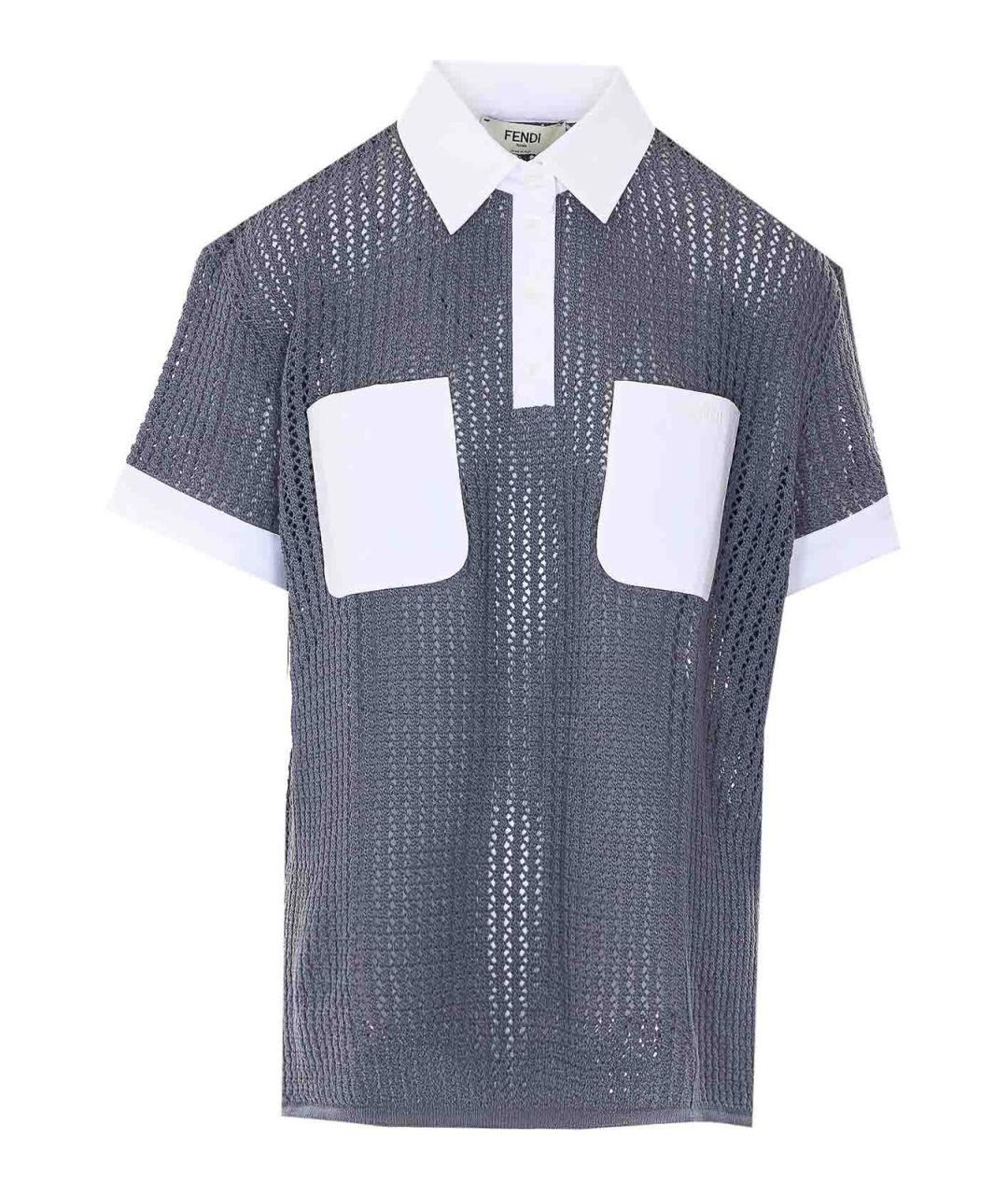 FENDI Серая хлопковая футболка, фото 1
