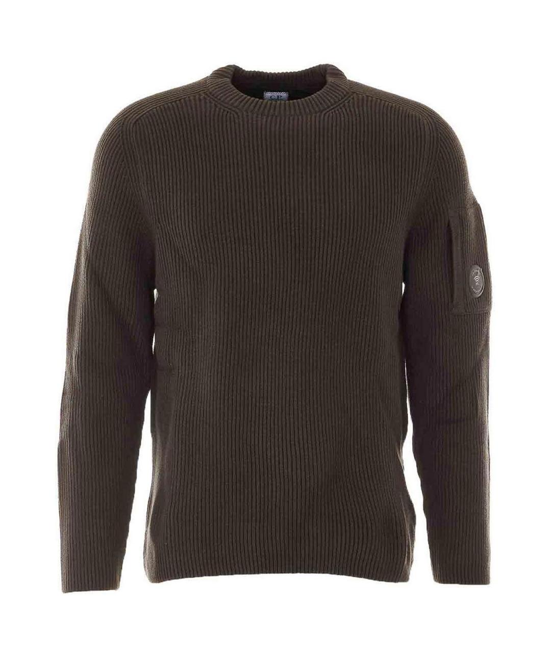 CP COMPANY Коричневый хлопковый джемпер / свитер, фото 1