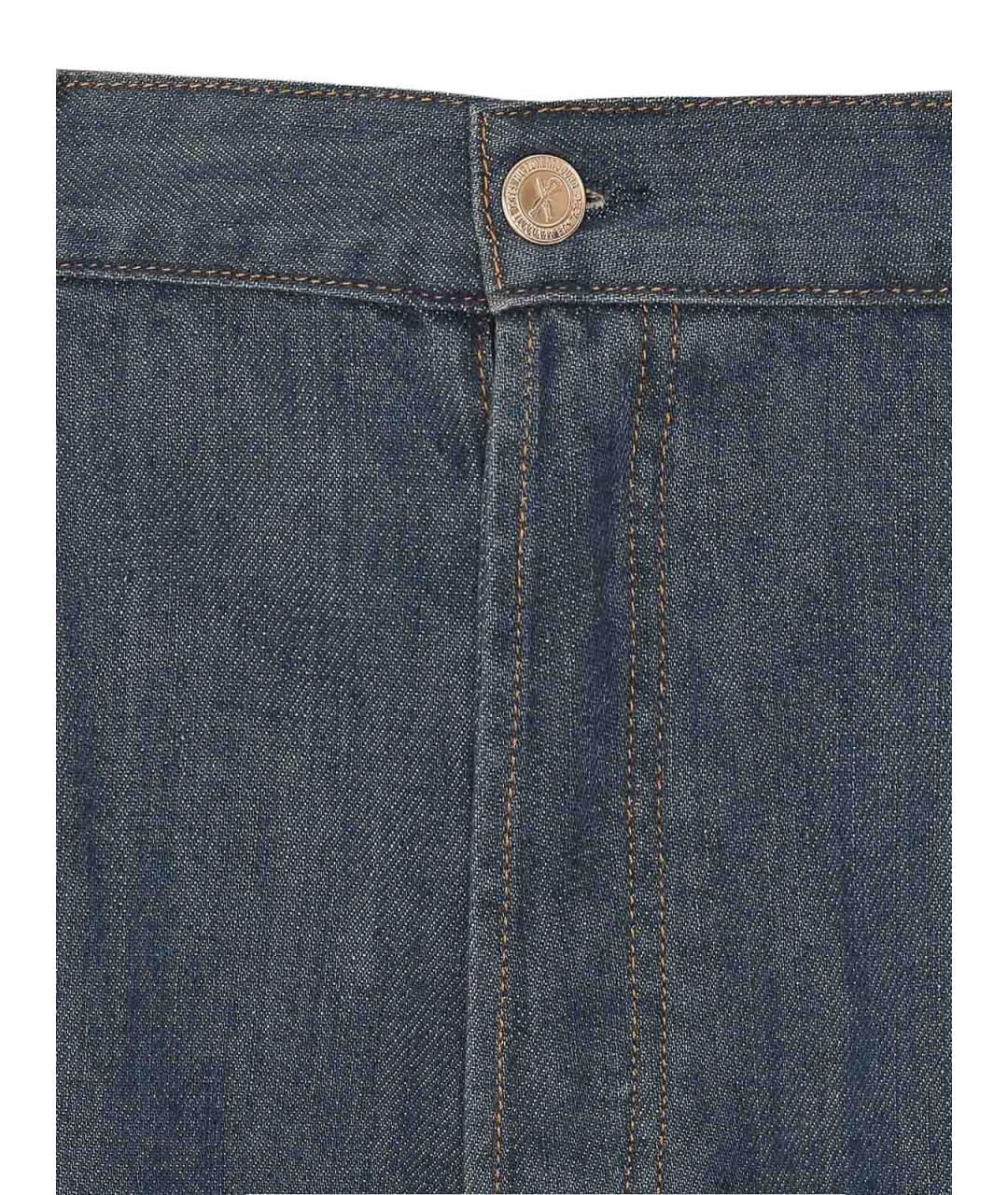 A.P.C. Синие хлопковые прямые джинсы, фото 4