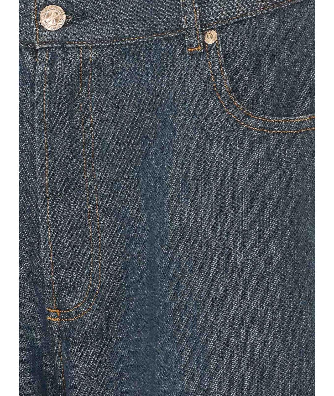 A.P.C. Синие хлопковые прямые джинсы, фото 3