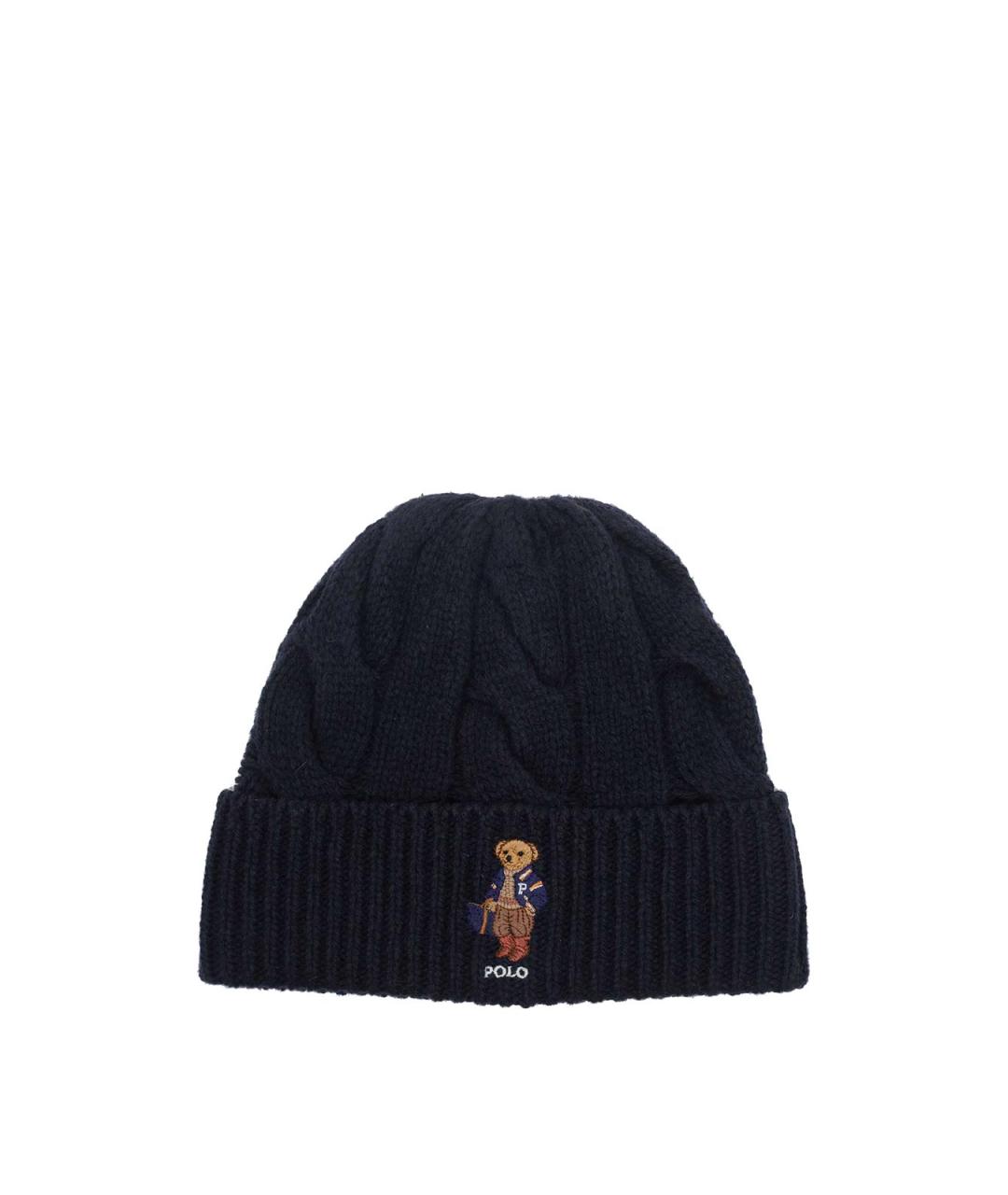 POLO RALPH LAUREN Синяя шерстяная шапка, фото 1