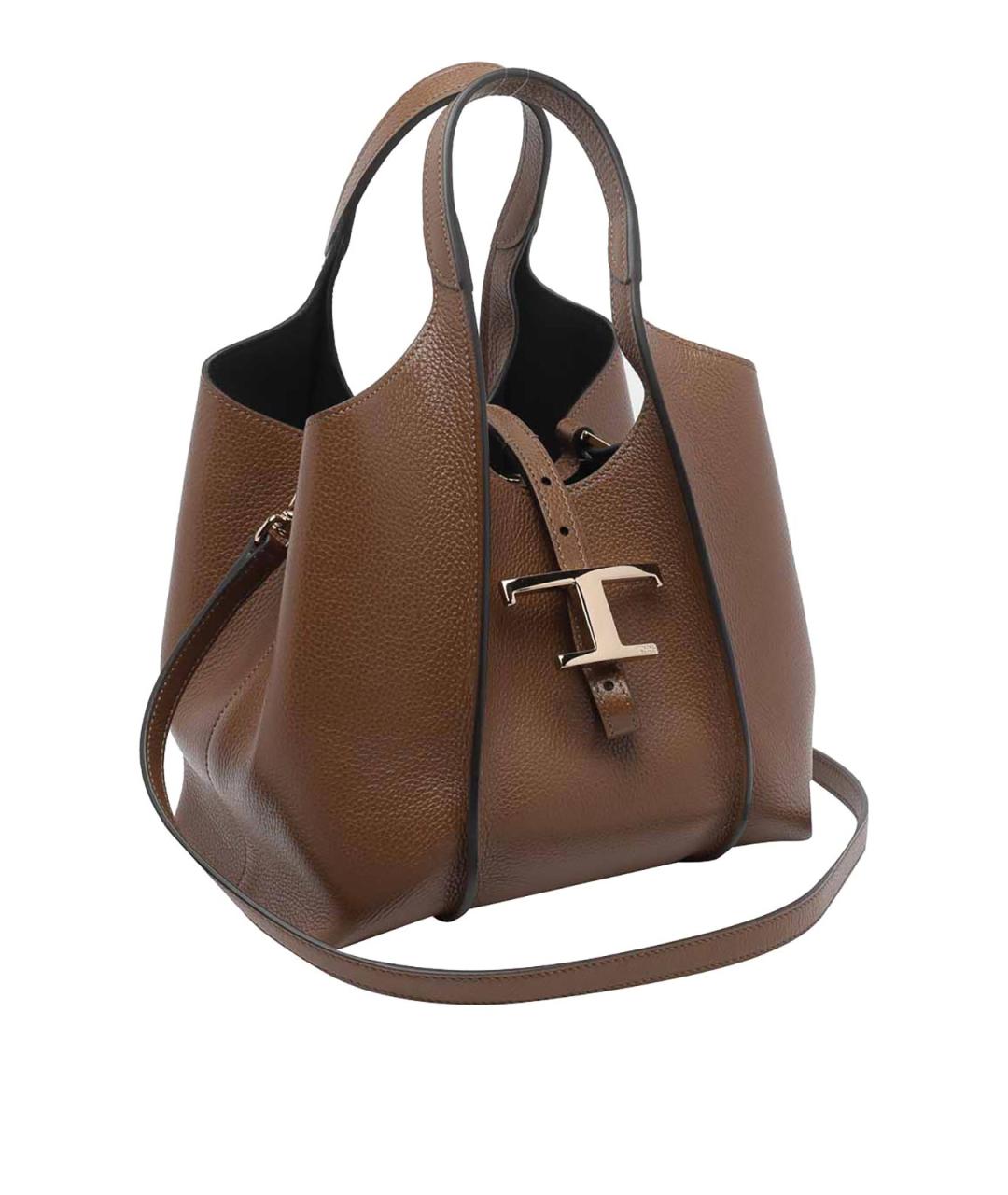 TOD'S Коричневая кожаная сумка тоут, фото 2